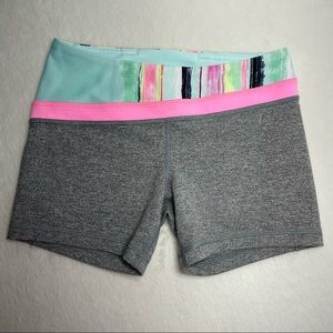 IVIVVA Lululemon Gray Stretchy Booty Dance Gymnastic Shorts Girls Size 10